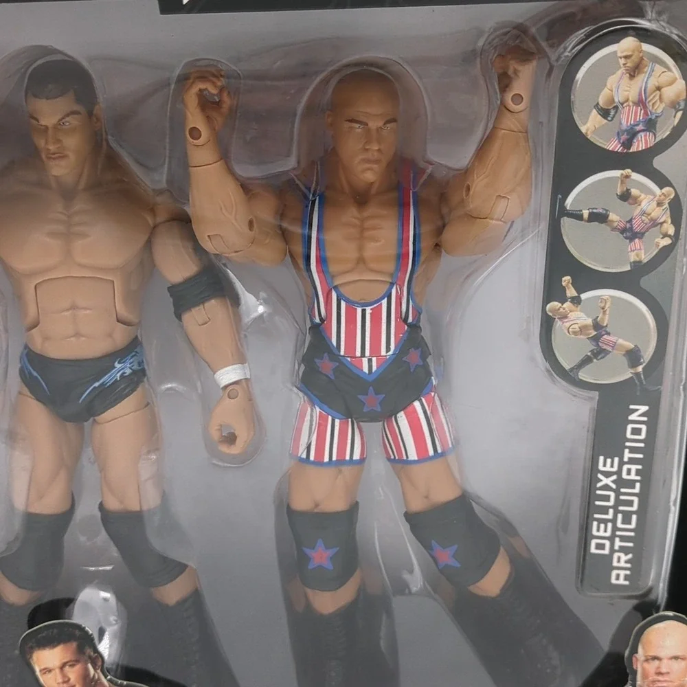 WWE Rey Mysterio Randy Orton Kurt Angle 3 Pack ERROR Deluxe Aggression Jakks